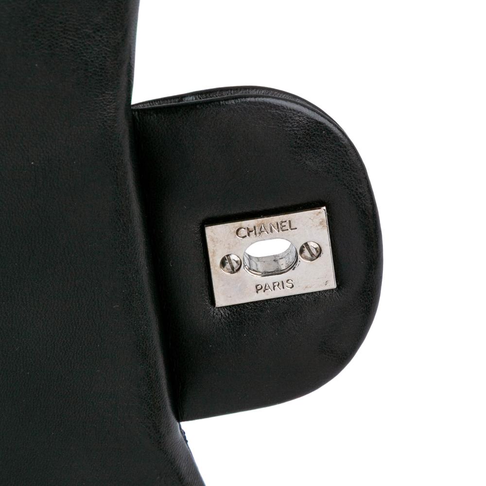 Black Leather Chanel Flap Bag