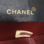 Black Leather Chanel Shoulder Bag