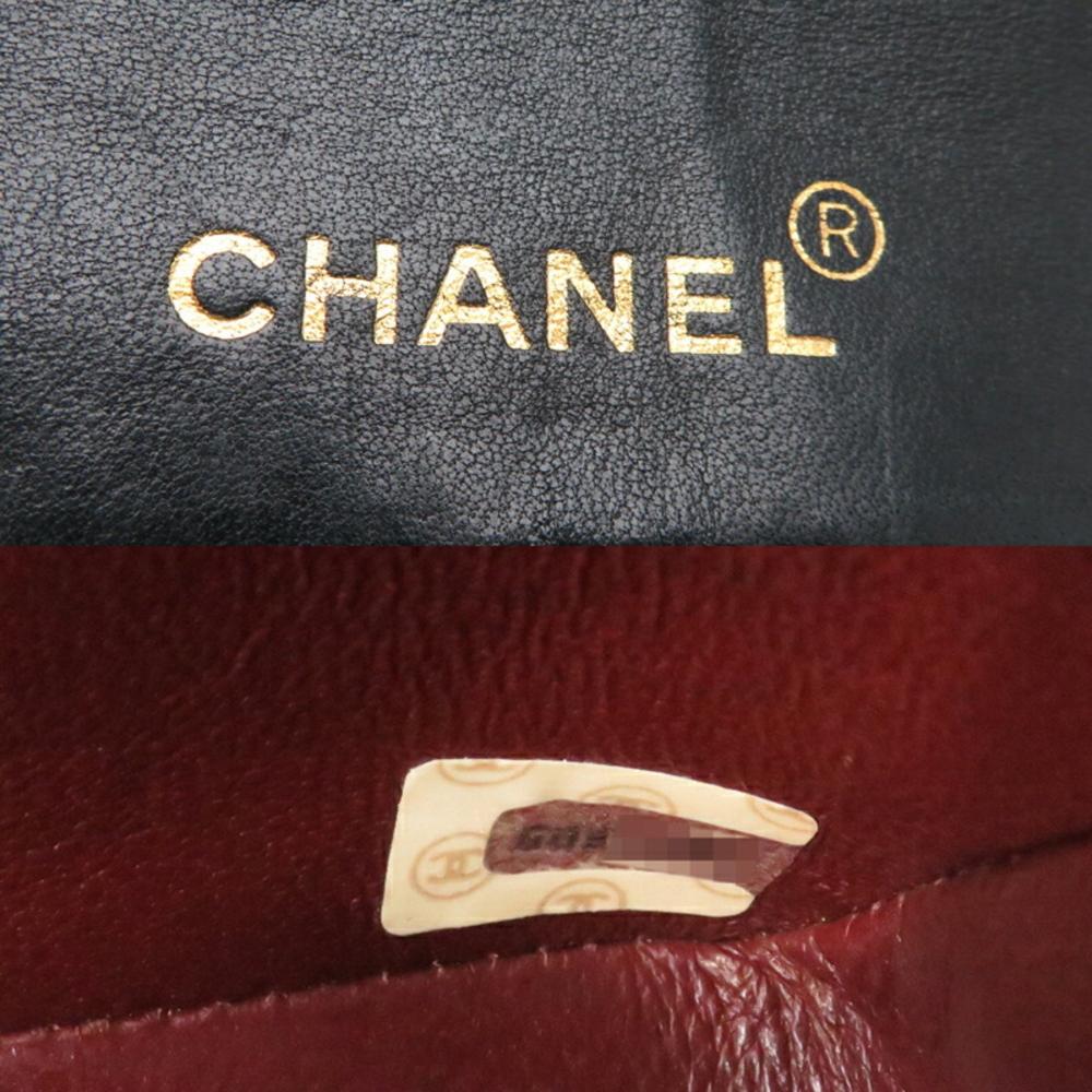 Black Leather Chanel Shoulder Bag