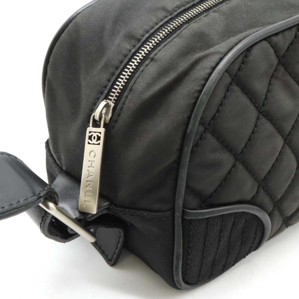 Black Leather Chanel Shoulder Bag