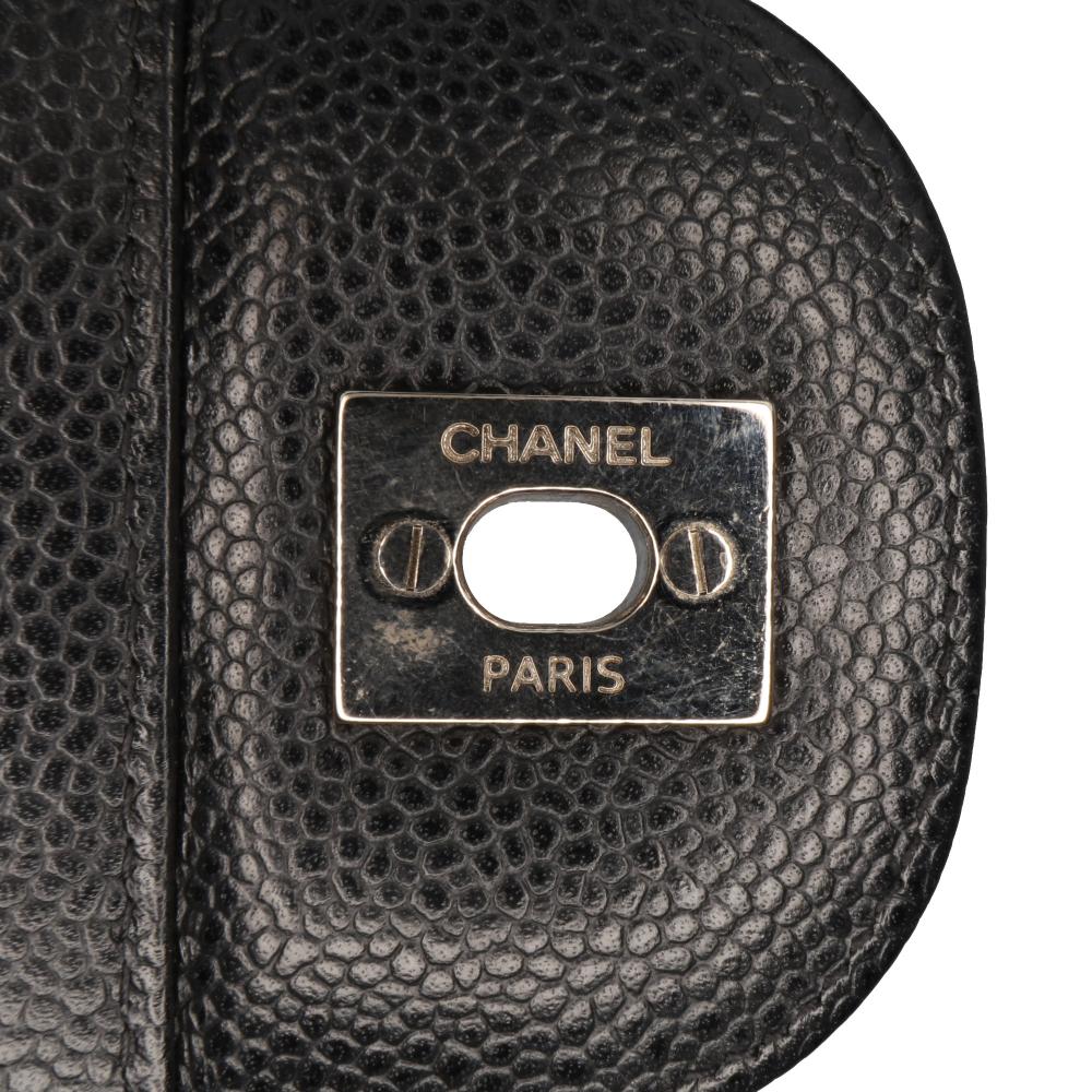 Black Leather Chanel Flap Bag