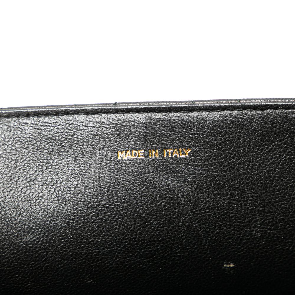 Black Leather Chanel Flap Bag