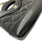 Black Leather Chanel Shoulder Bag