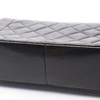 Black Leather Chanel Flap Bag