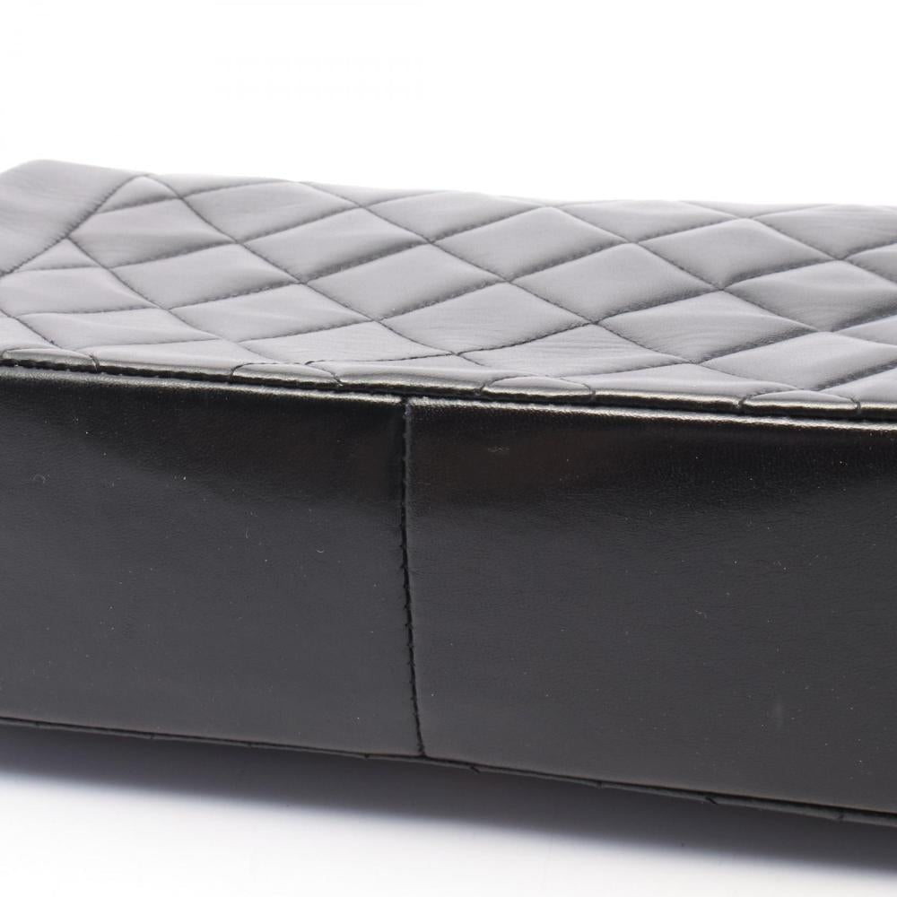 Black Leather Chanel Flap Bag