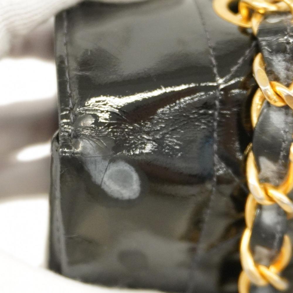 Black Leather Chanel Shoulder Bag