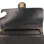 Black Leather Chanel Shoulder Bag