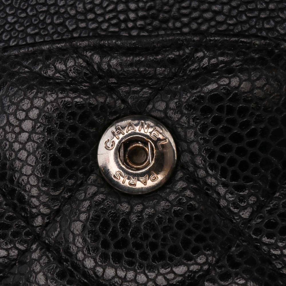 Black Leather Chanel Shoulder Bag