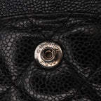 Black Leather Chanel Shoulder Bag