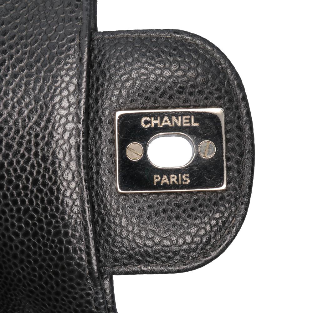Black Leather Chanel Flap Bag