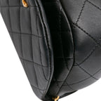Black Leather Chanel Crossbody Bag