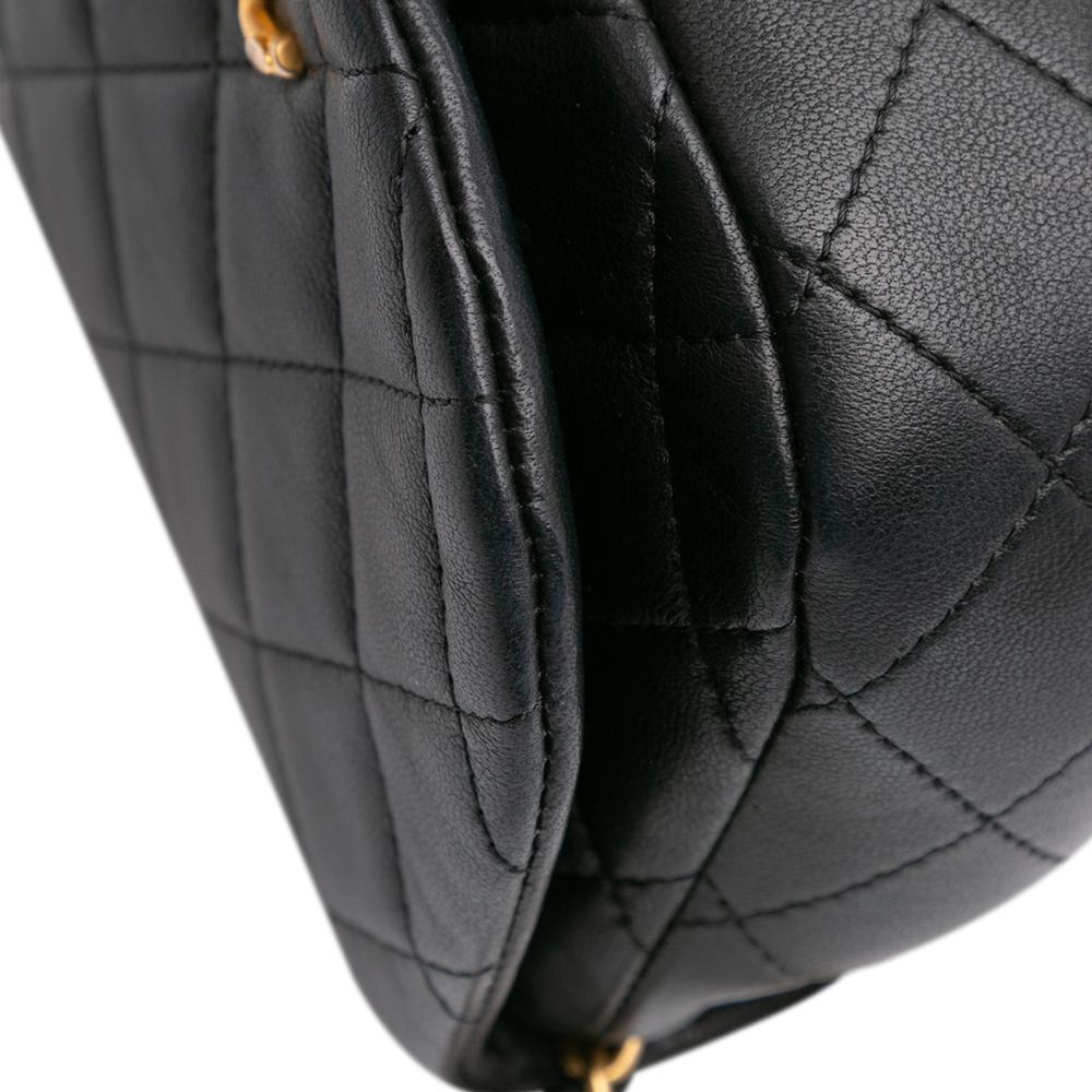 Black Leather Chanel Crossbody Bag