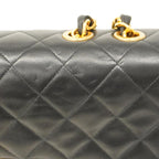 Black Leather Chanel Shoulder Bag