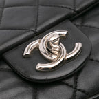Black Leather Chanel Flap Bag