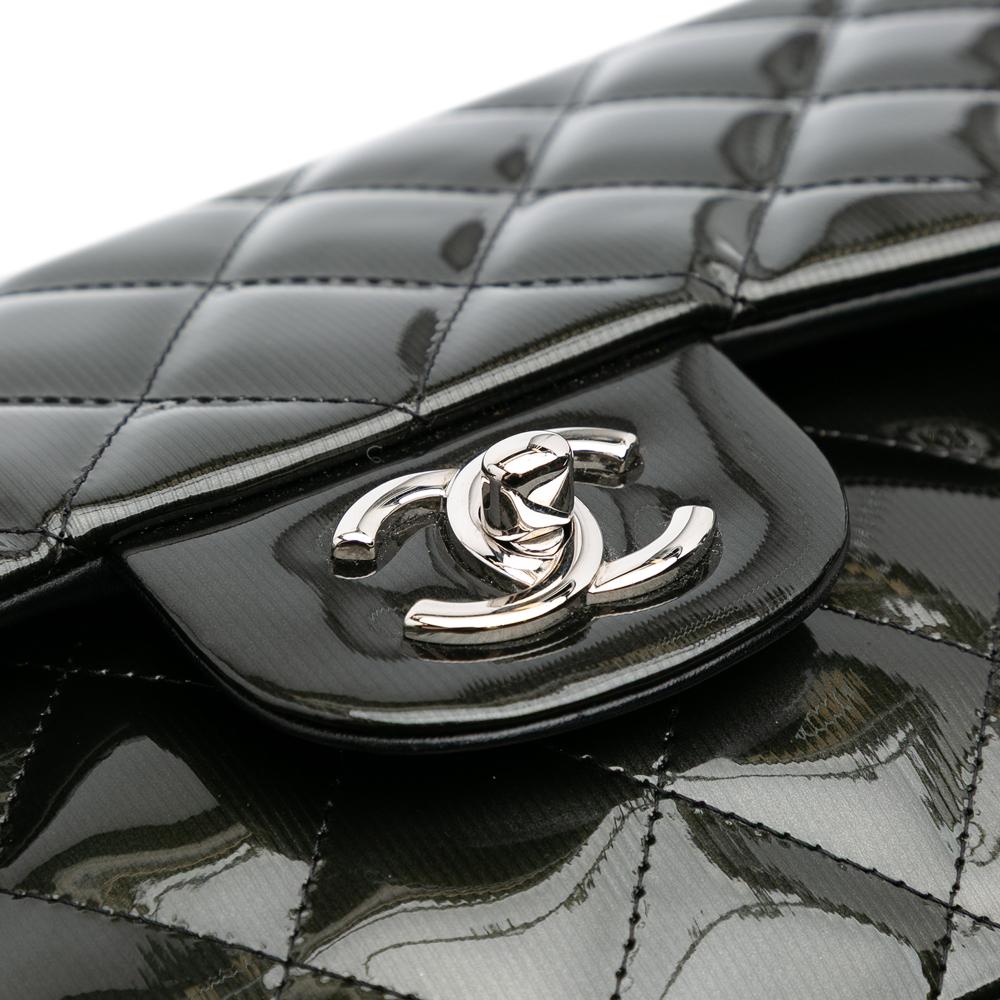Black Leather Chanel Flap Bag