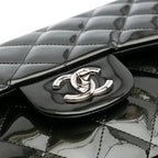 Black Leather Chanel Flap Bag