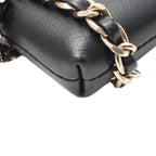 Black Leather Chanel Crossbody Bag