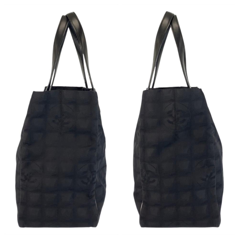 Black Leather Chanel Travel Line