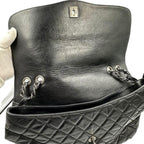 Black Leather Chanel Shoulder Bag