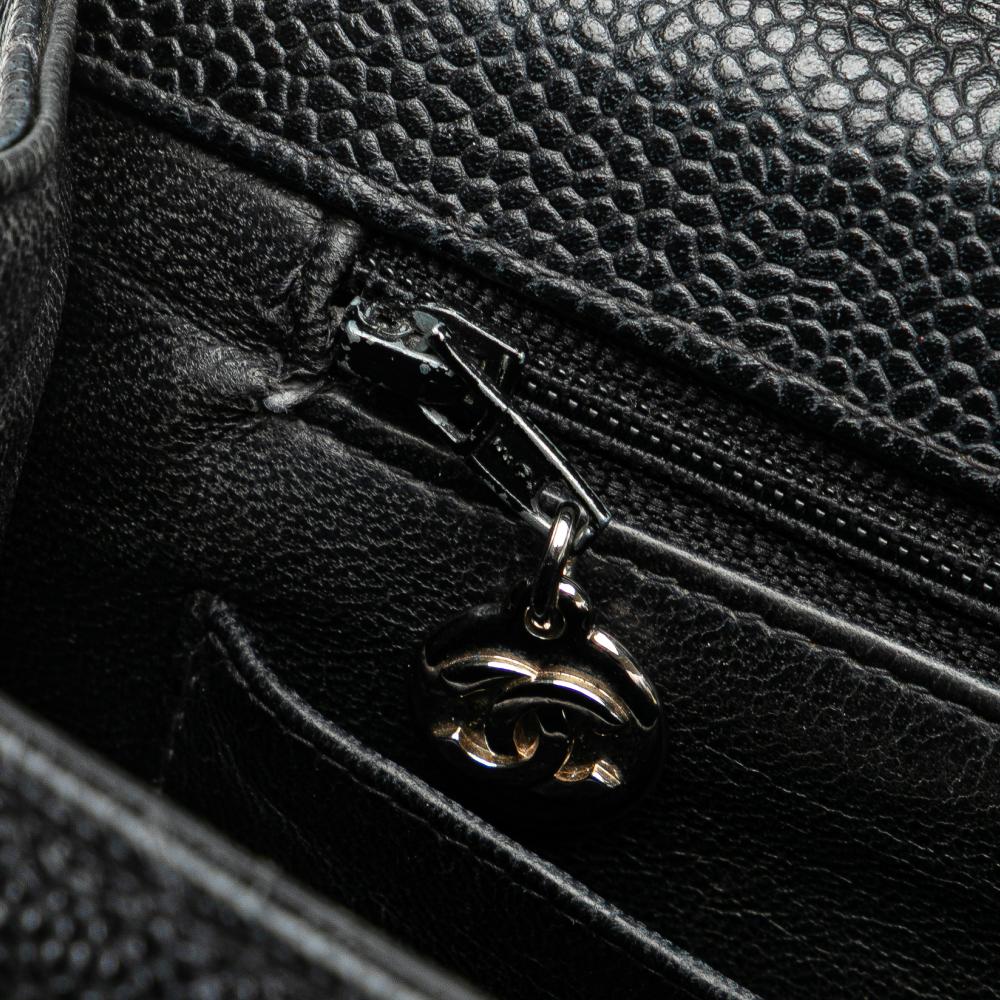 Black Leather Chanel Flap Bag