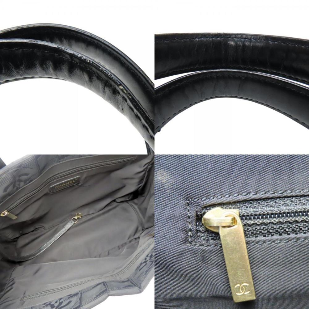 Black Leather Chanel Travel Line