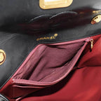 Black Leather Chanel Shoulder Bag
