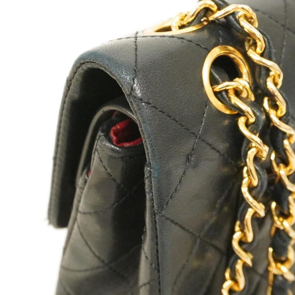 Black Leather Chanel Flap Bag