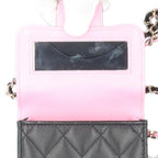 Black Leather Chanel Shoulder Bag