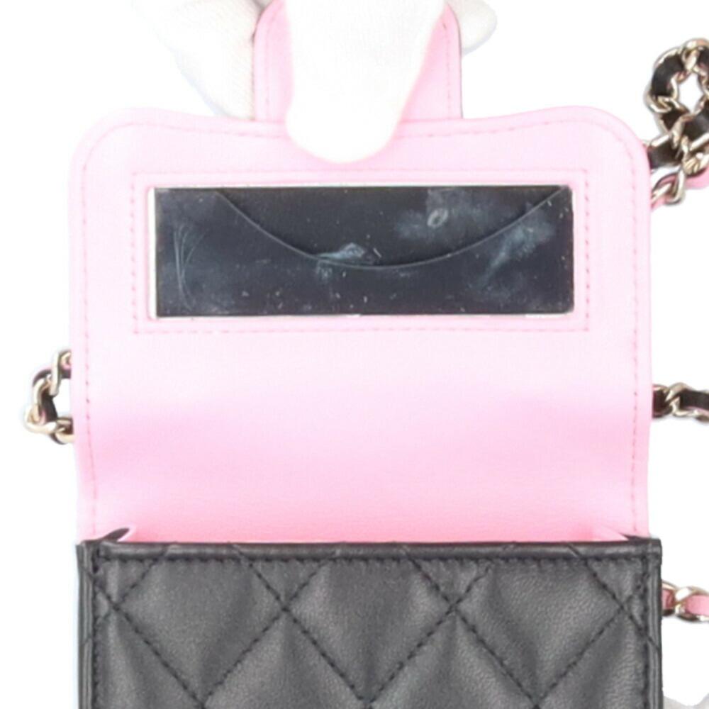 Black Leather Chanel Shoulder Bag