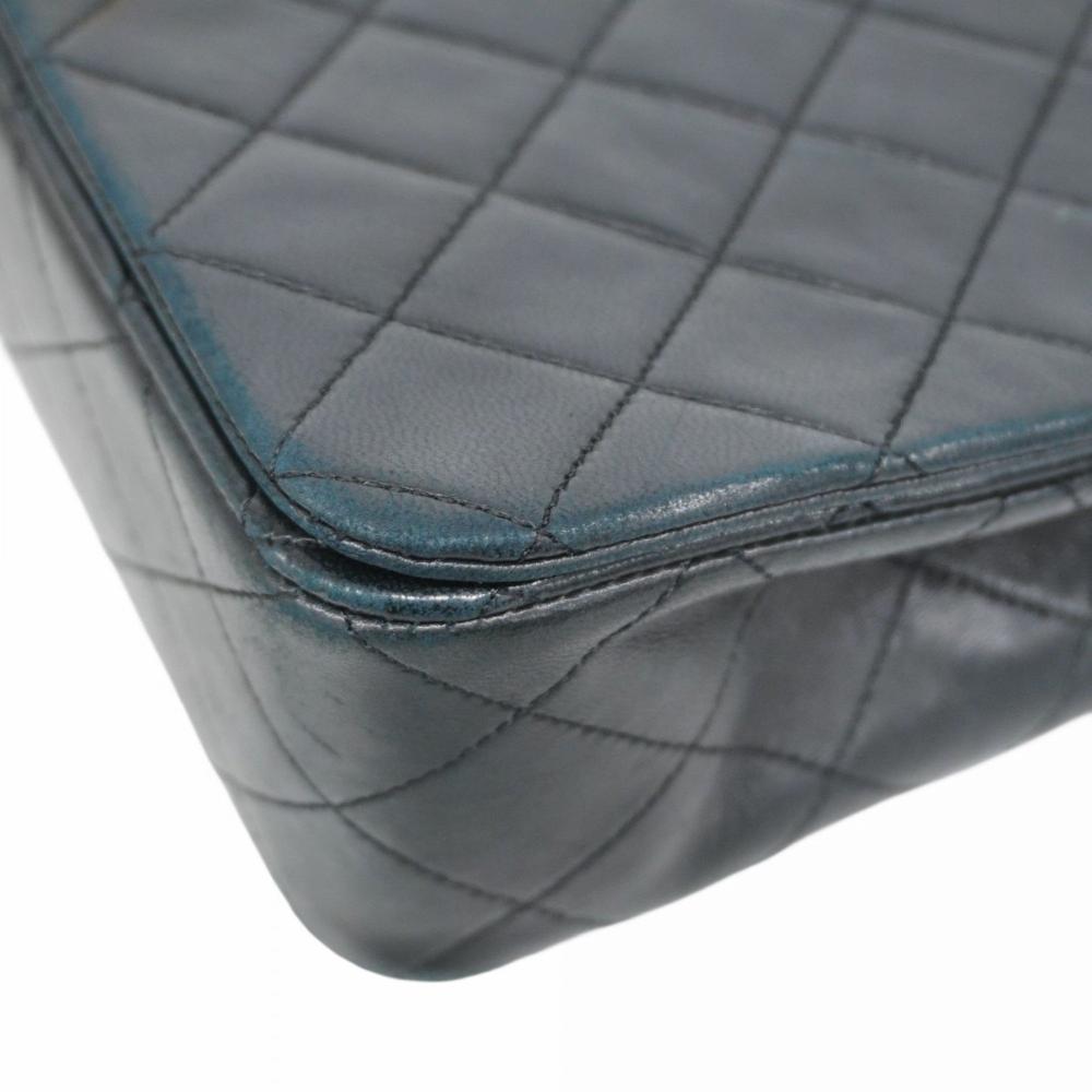 Black Leather Chanel Shoulder Bag