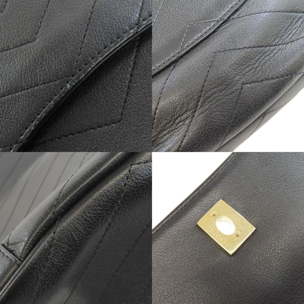Black Leather Chanel Backpack