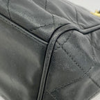 Black Leather Chanel Shoulder Bag