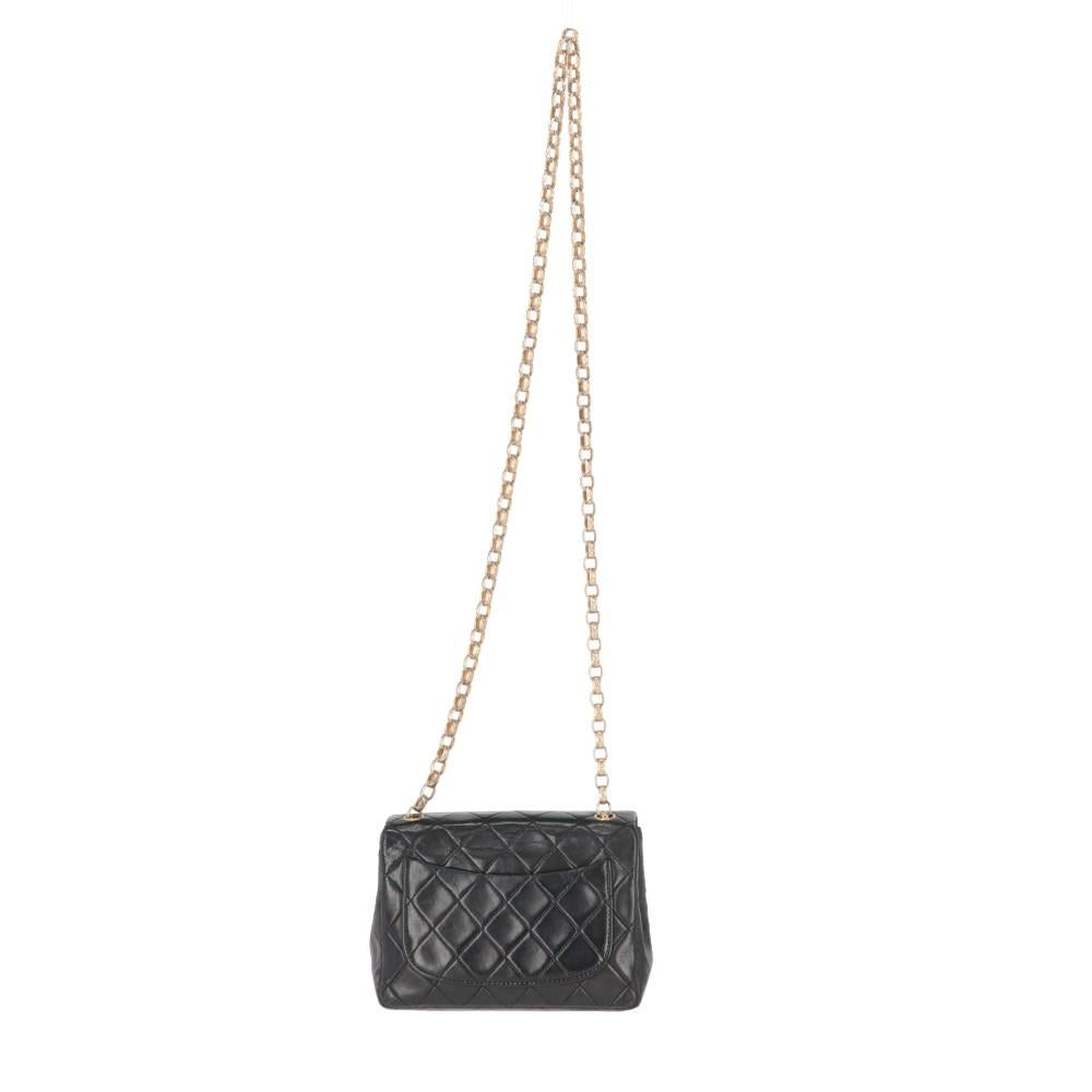 Black Leather Chanel Crossbody Bag