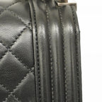 Black Leather Chanel Shoulder Bag