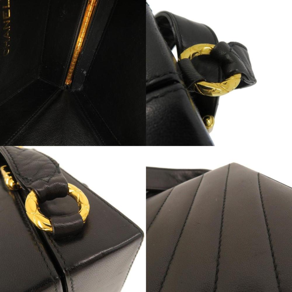 Black Leather Chanel Travel Bag