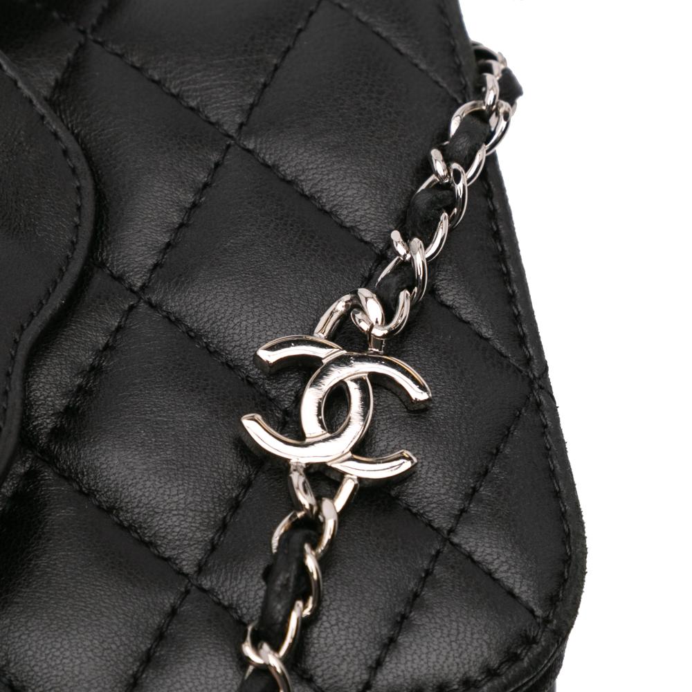 Black Leather Chanel Crossbody Bag