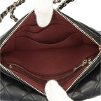 Black Leather Chanel Shoulder Bag