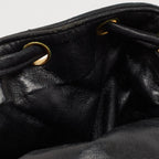 Black Leather Chanel Backpack