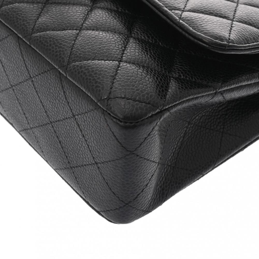 Black Leather Chanel Shoulder Bag