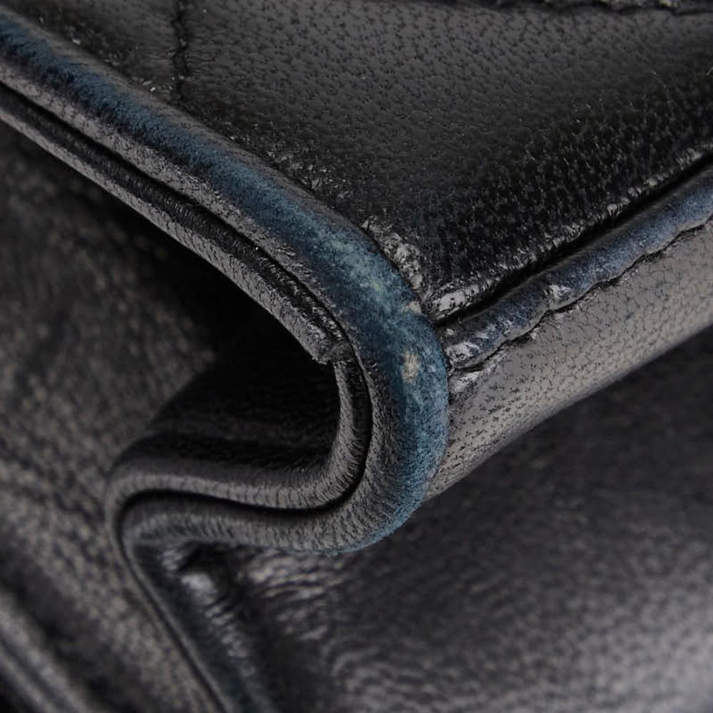 Black Leather Chanel Crossbody Bag