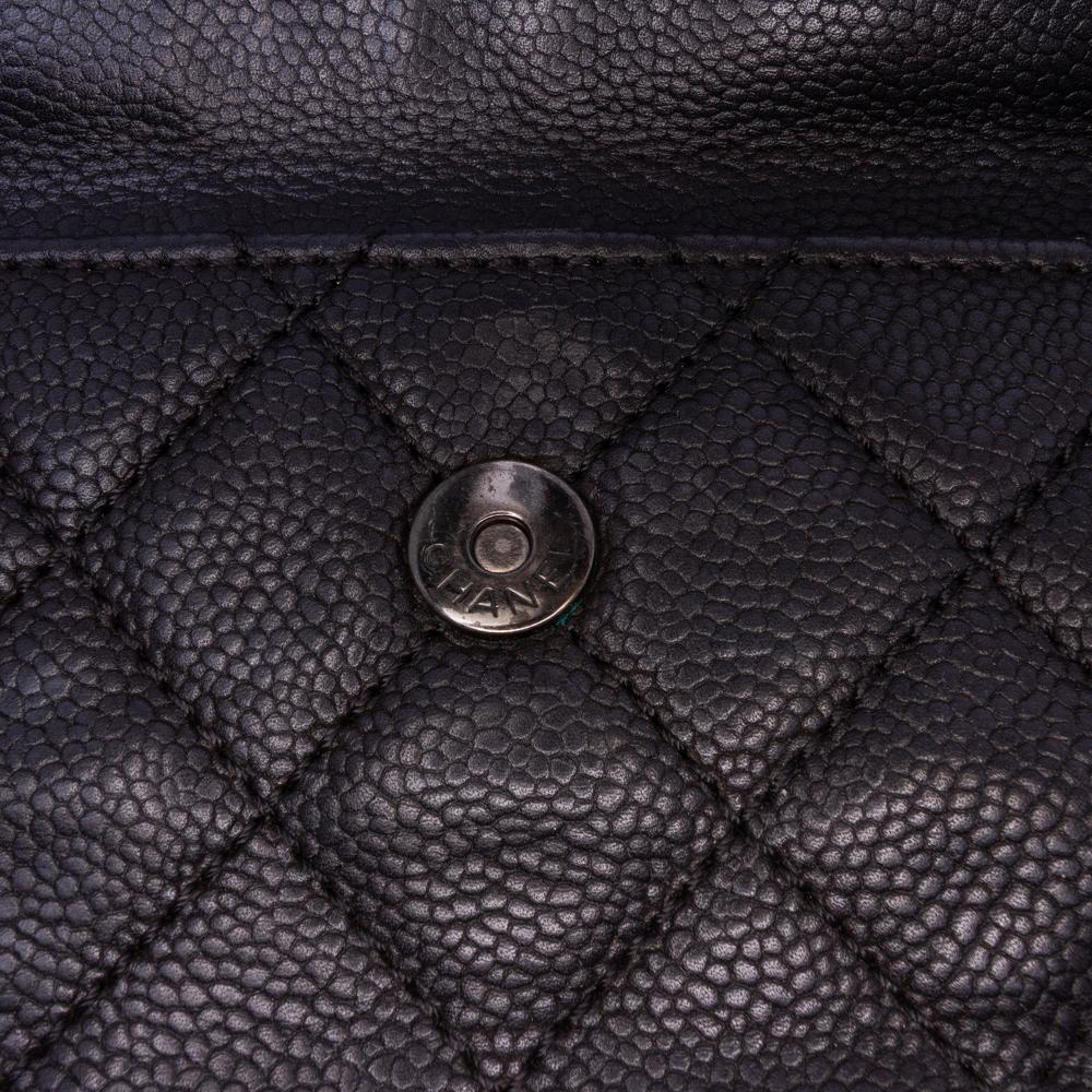 Black Leather Chanel Flap Bag