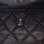 Black Leather Chanel Flap Bag