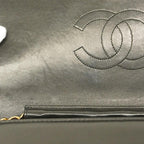 Black Leather Chanel Shoulder Bag