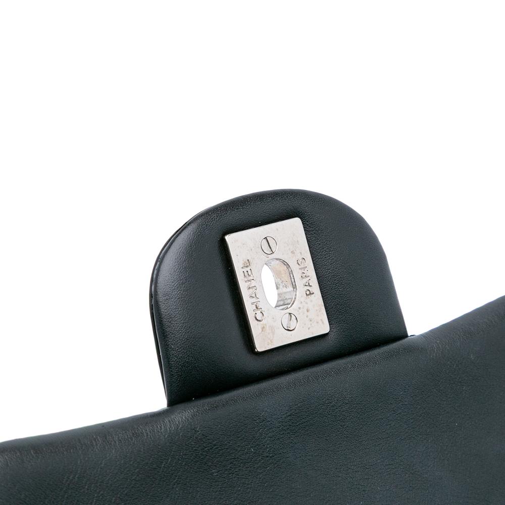 Black Leather Chanel Flap Bag
