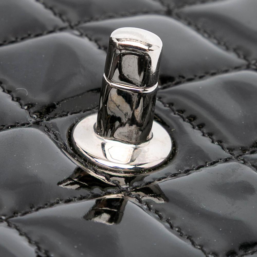 Black Leather Chanel Flap Bag