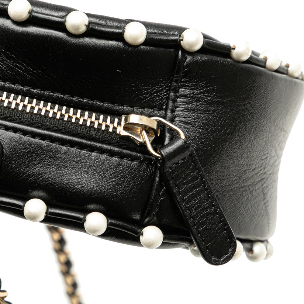 Black Leather Chanel Crossbody Bag