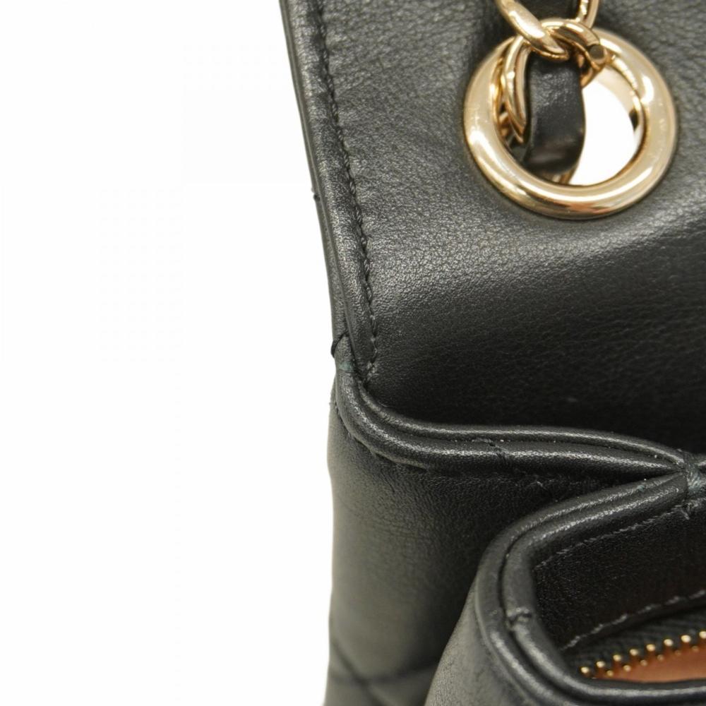 Black Leather Chanel Shoulder Bag