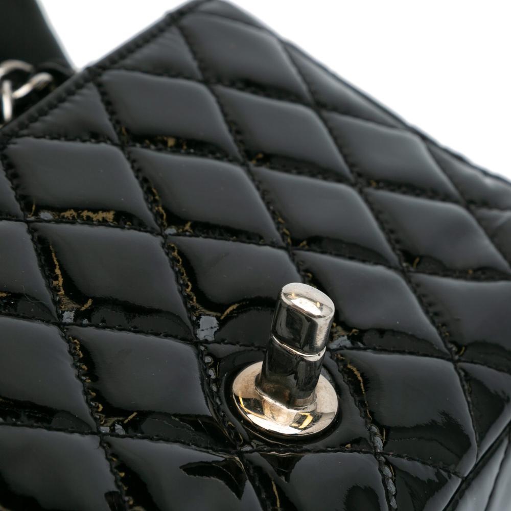 Black Leather Chanel Flap Bag