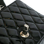 Black Leather Chanel Flap Bag