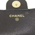 Black Leather Chanel Shoulder Bag